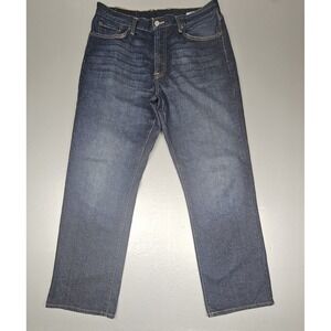 Lucky Brand Mens 34x32 Classic Fit Straight Blue Denim‎ Jeans Dungarees Pants